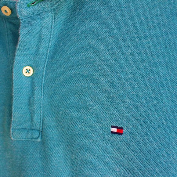 Tommy Hilfiger Cyan Blue Polo Shirt - Picture 3 of 4